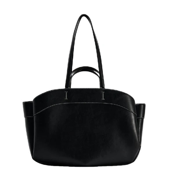 Faux Leather Retro Tote Bag