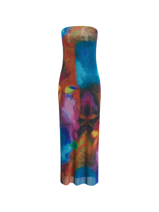 Trippy Tube Midi Bodycon Dress