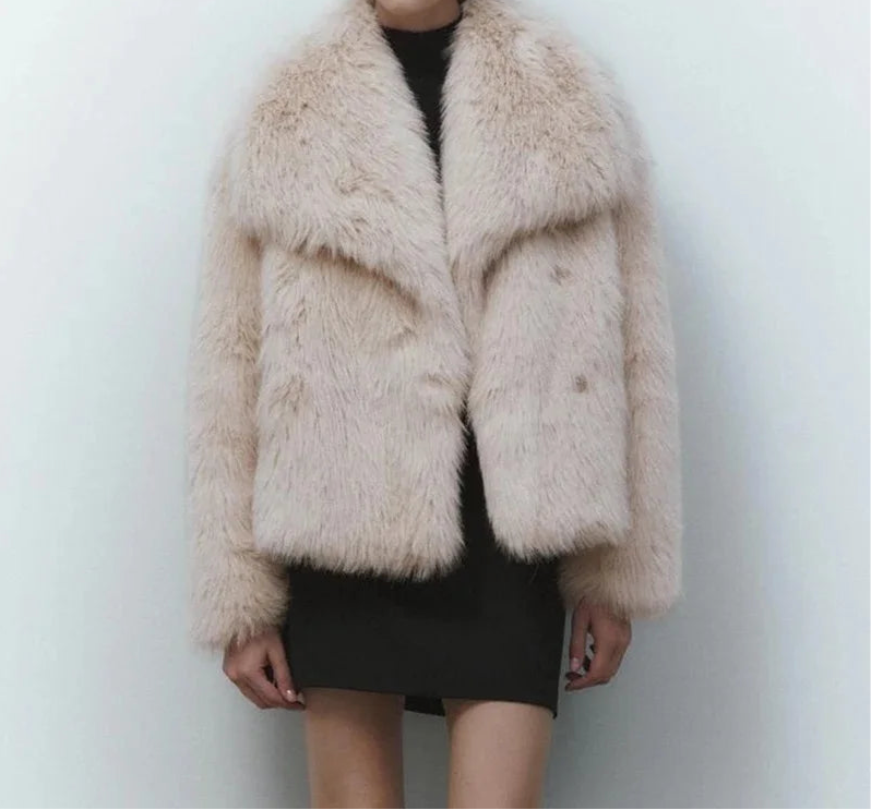 Gradient Luxe Fur Coat Luxury Big Fur