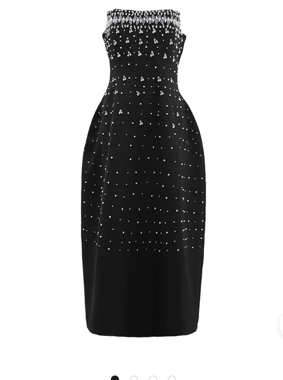 Luxe Crystal Embellished Midaxi Dress