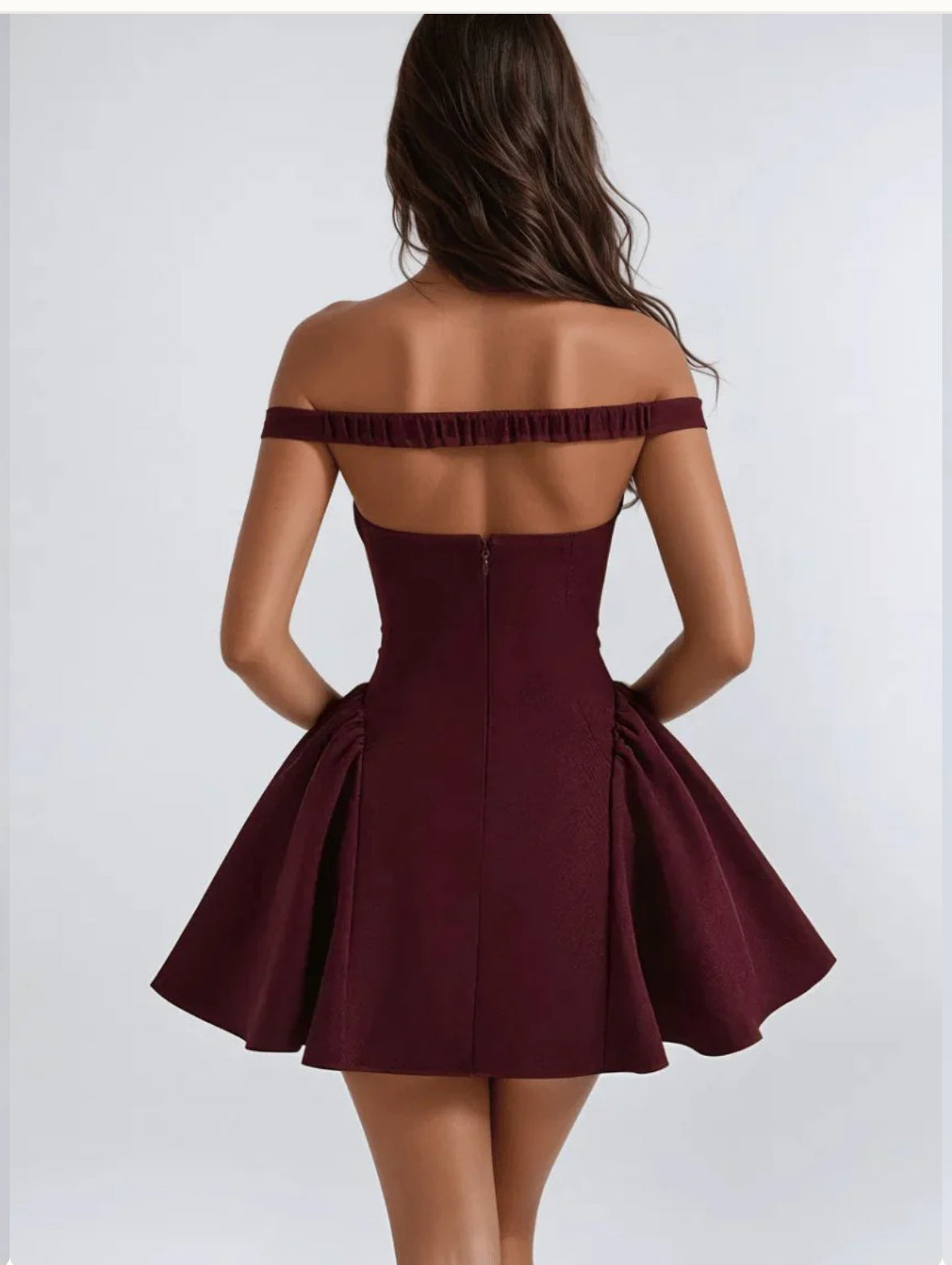 Plunge A Line Gown Sleeveless Mini Dress