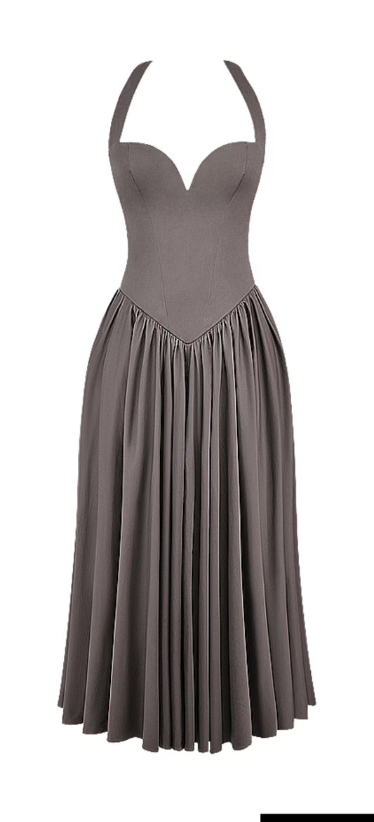 Luxe Halter Flare Marilyn Dress