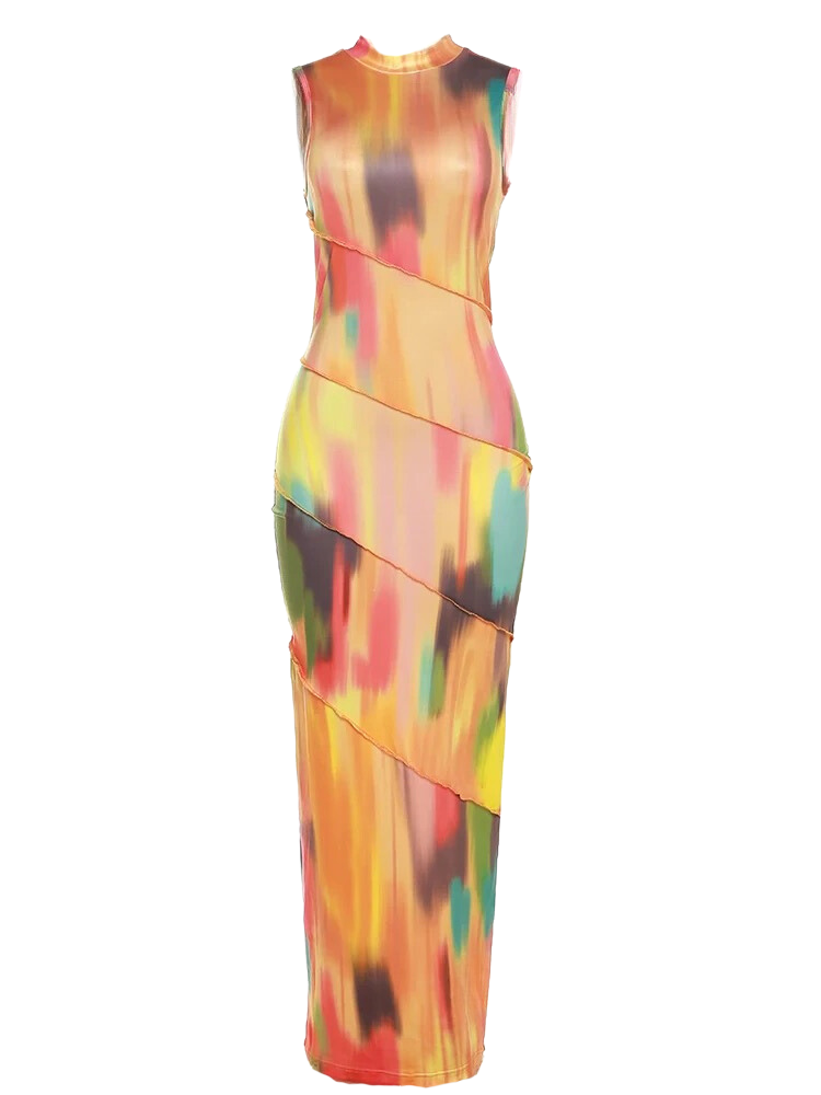 Patched Aura Maxi Dress