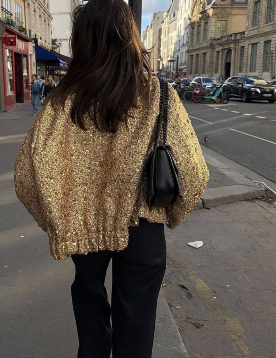 Luxe Sparkle Long Sleeve Jacket