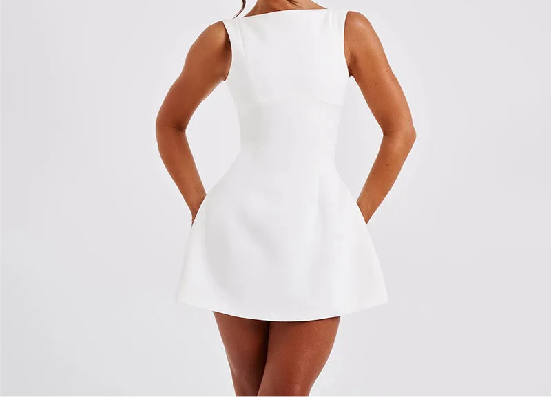 A&A Backless A-line Mini Dress