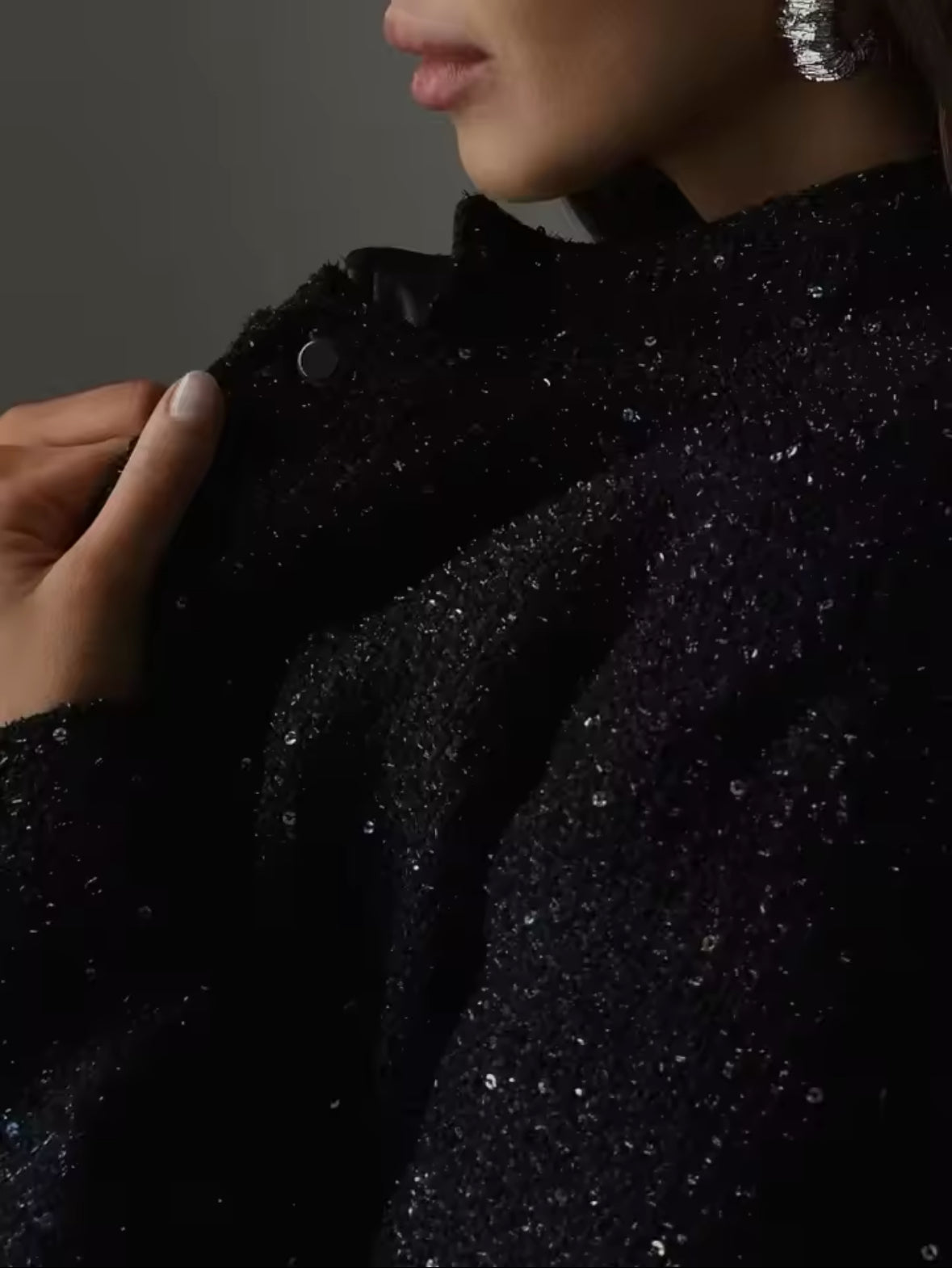 Luxe Sparkle Long Sleeve Jacket