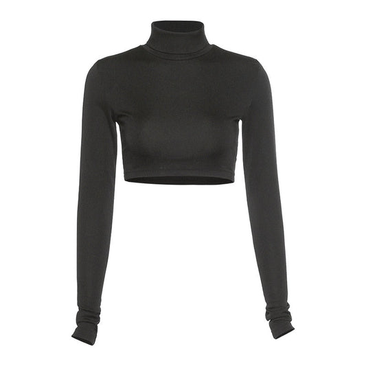 Essentials Turtleneck Crop Top