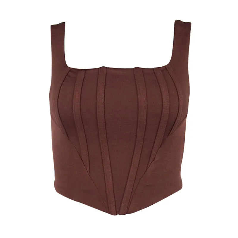 Seam Detail Boning Corset Top