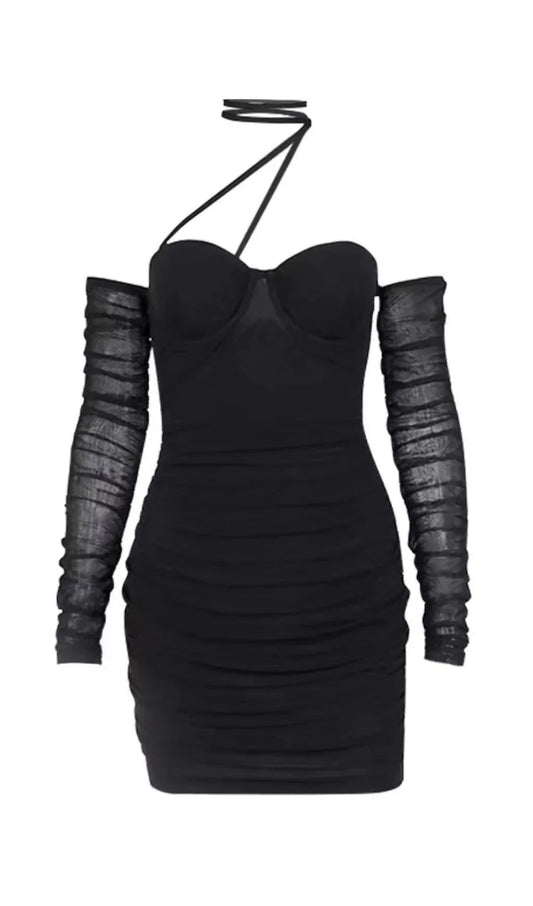 Luxe Mesh Strapless Dress