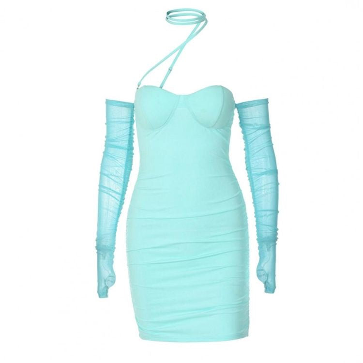 Luxe Mesh Strapless Dress