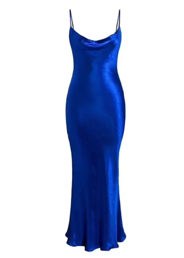 Luxen Satin Maxi Bodycon Dress