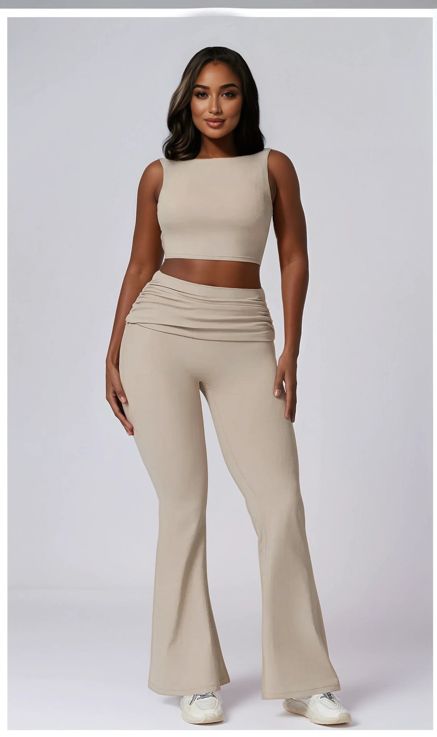 Flexi Flare Fold Over Leggings & Racer Top Set