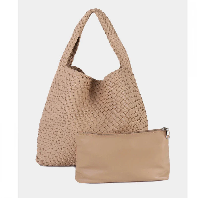 Luxe Yara Woven Large Tote Bag