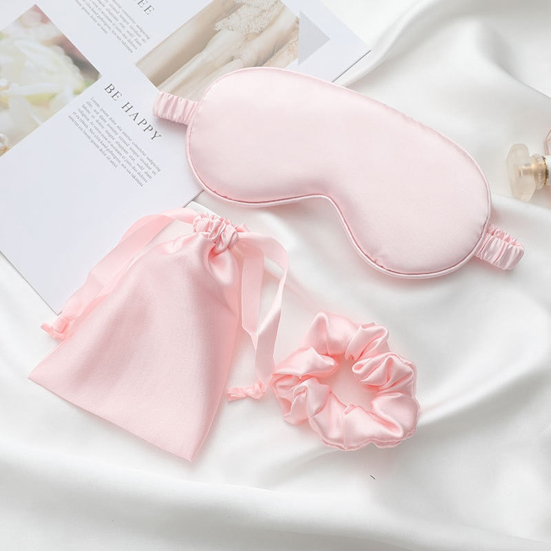 3Pcs Set Silk Sleep Eye Mask