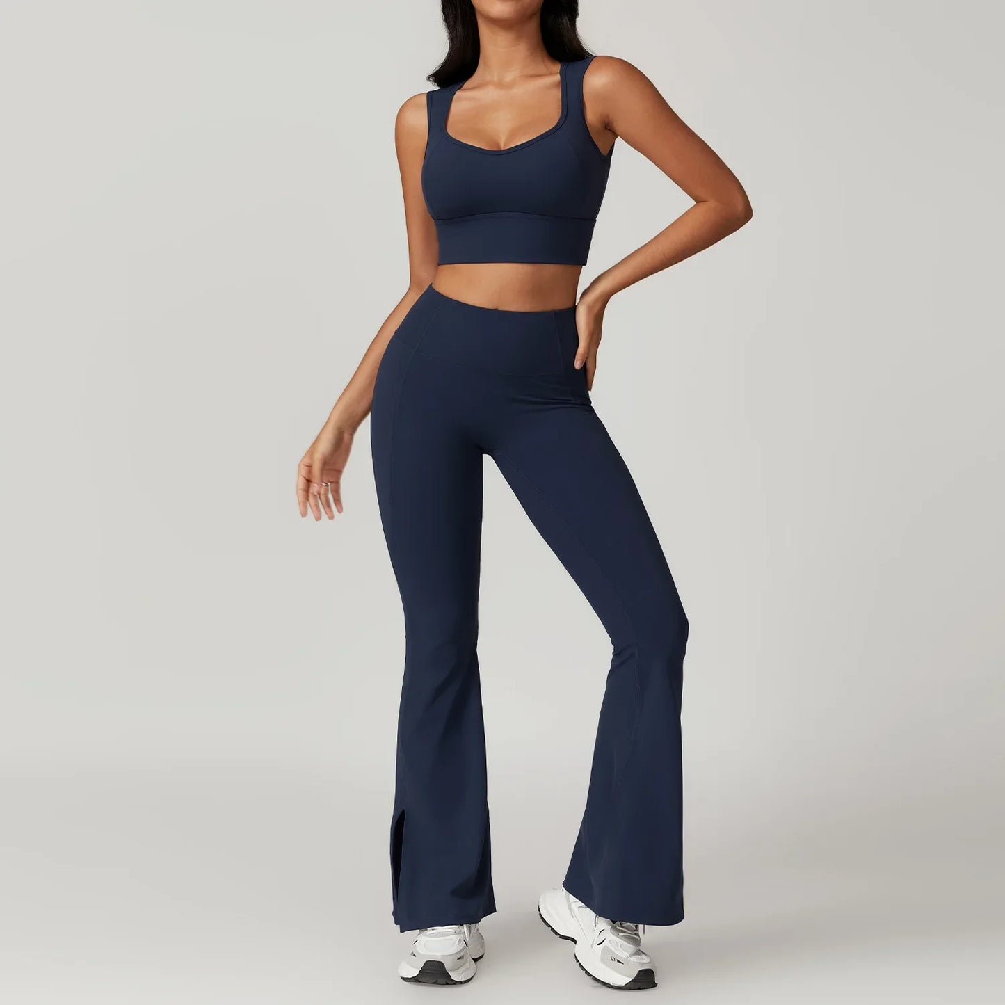 Flexi Crop Top & Flare Leggings Set