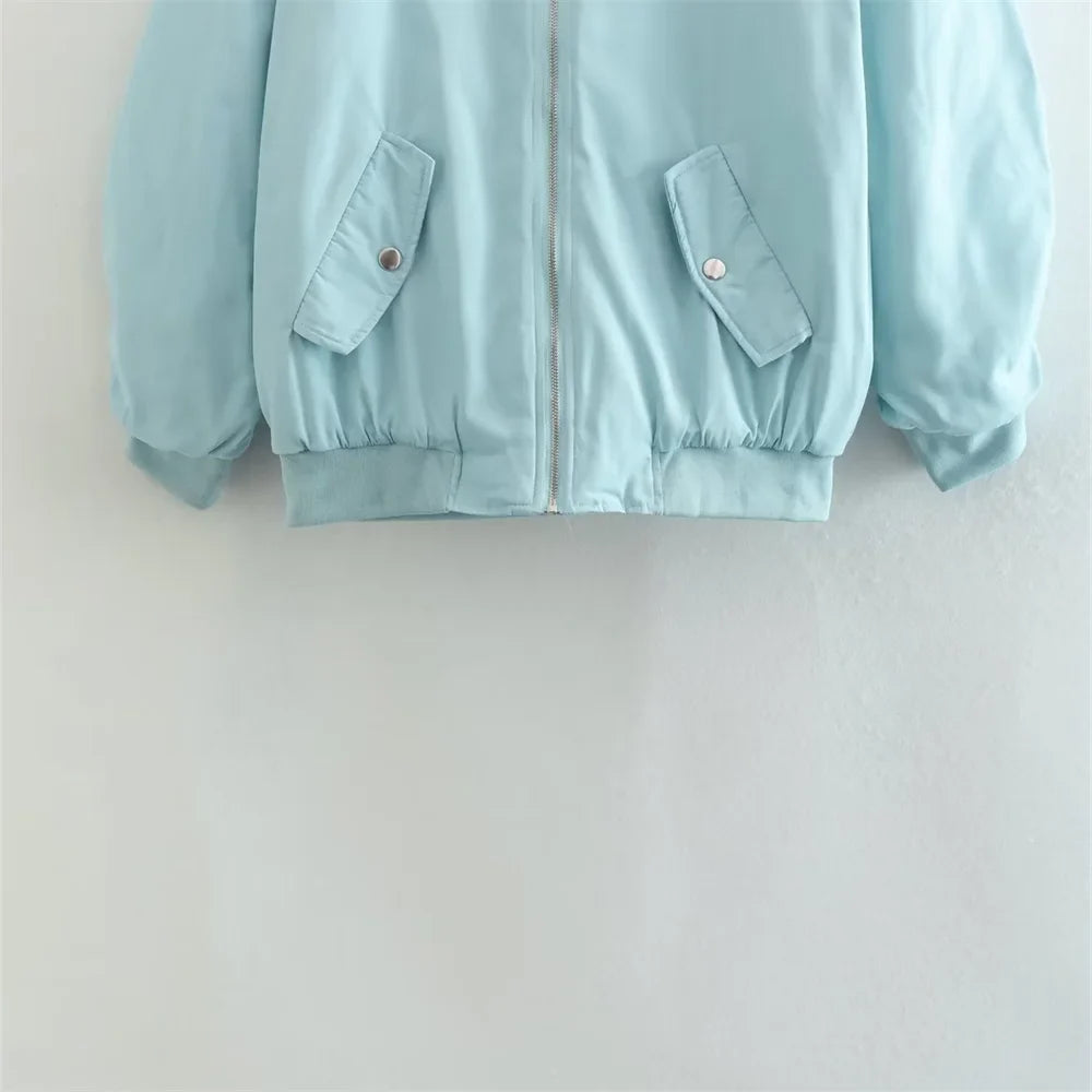 Vitoria Oversized Ruched Sleeve Bomber Jacket