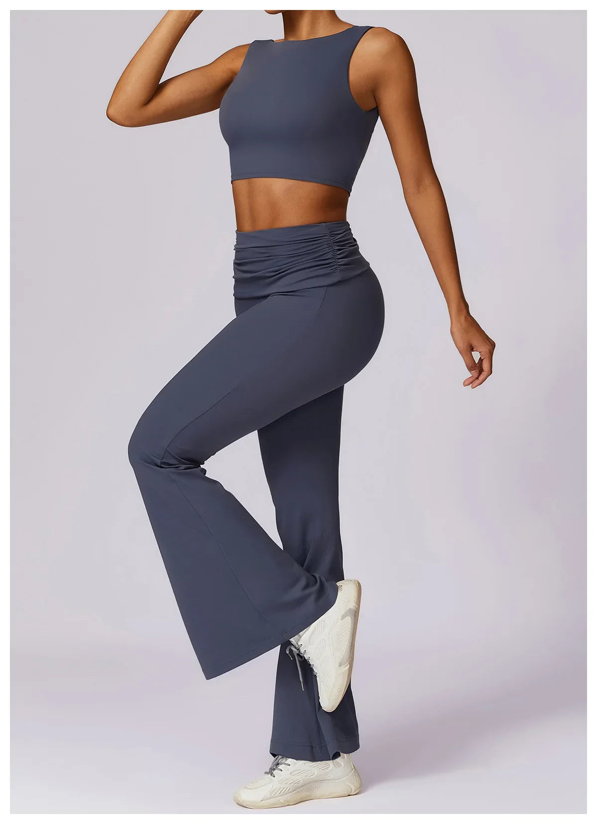 Flexi Flare Fold Over Leggings & Racer Top Set