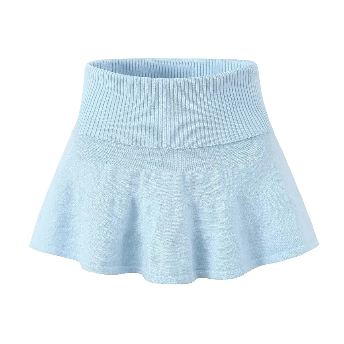 Sandro Knitted Mini Fold Over Skirt