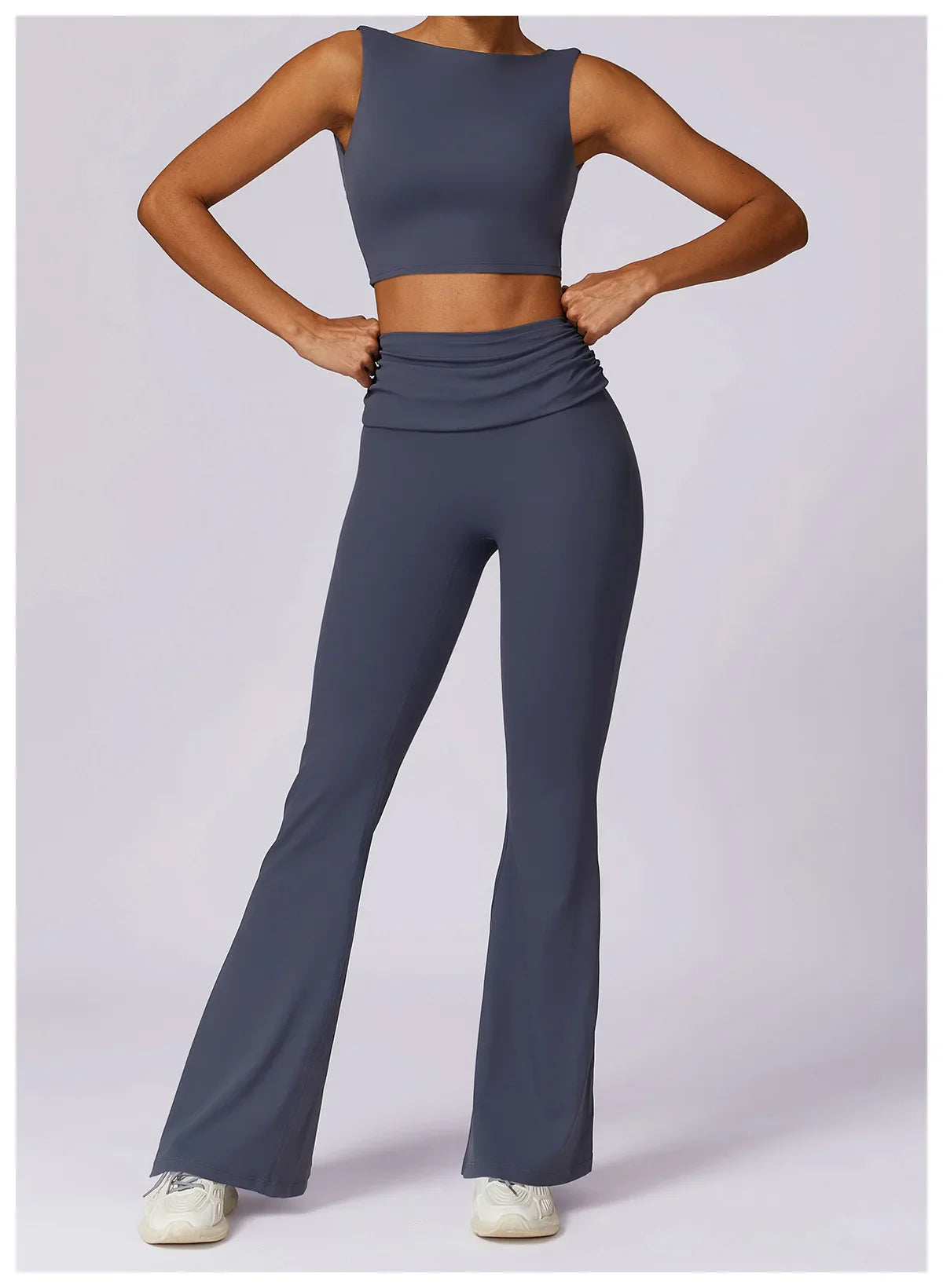 Flexi Flare Fold Over Leggings & Racer Top Set