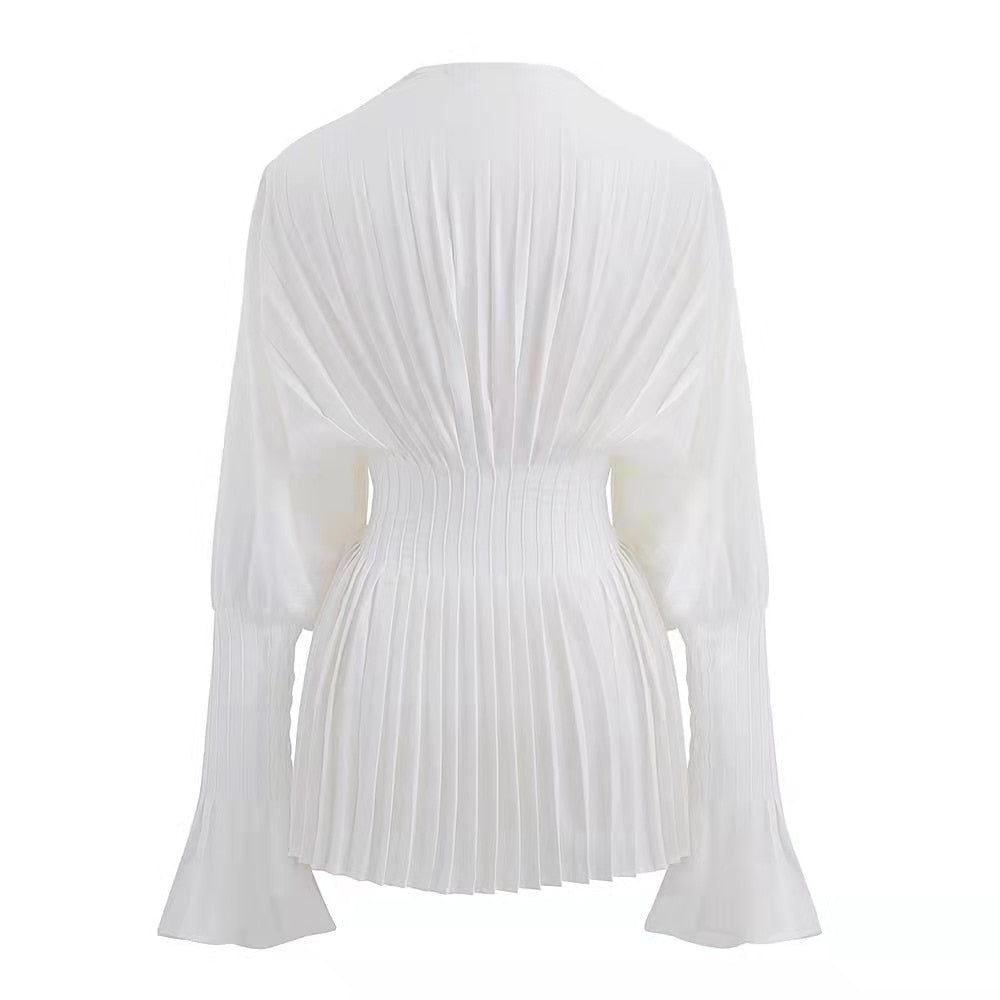 Summer Pleated Blouse