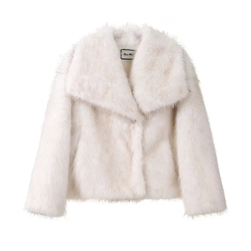 Gradient Luxe Fur Coat Luxury Big Fur