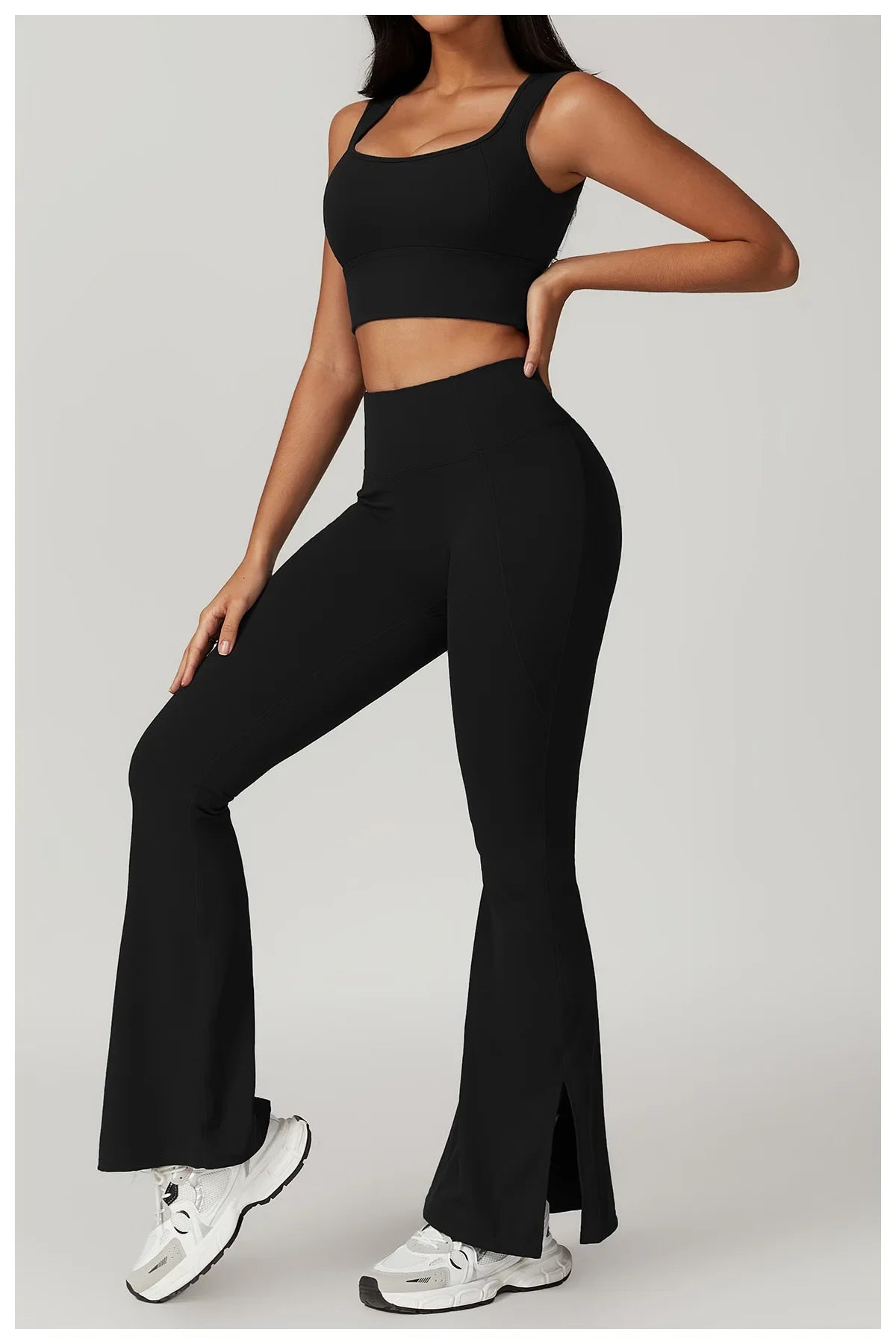 Flexi Crop Top & Flare Leggings Set