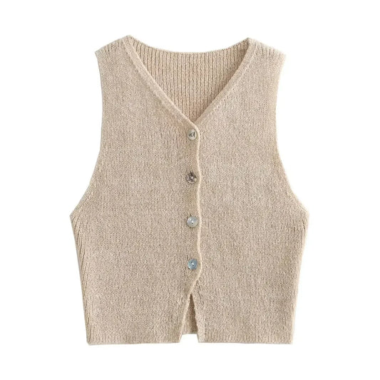 Knitted Vest Cardigan