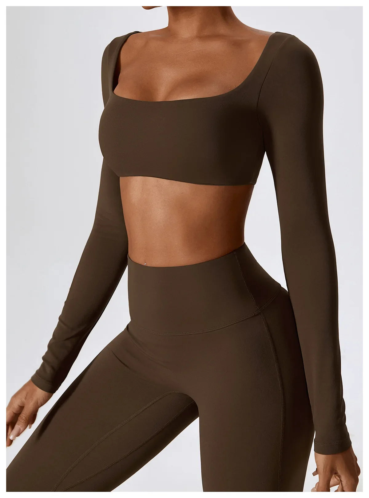 Flexi Flare Scrunch Leggings & Long Sleeve Crop Top Set