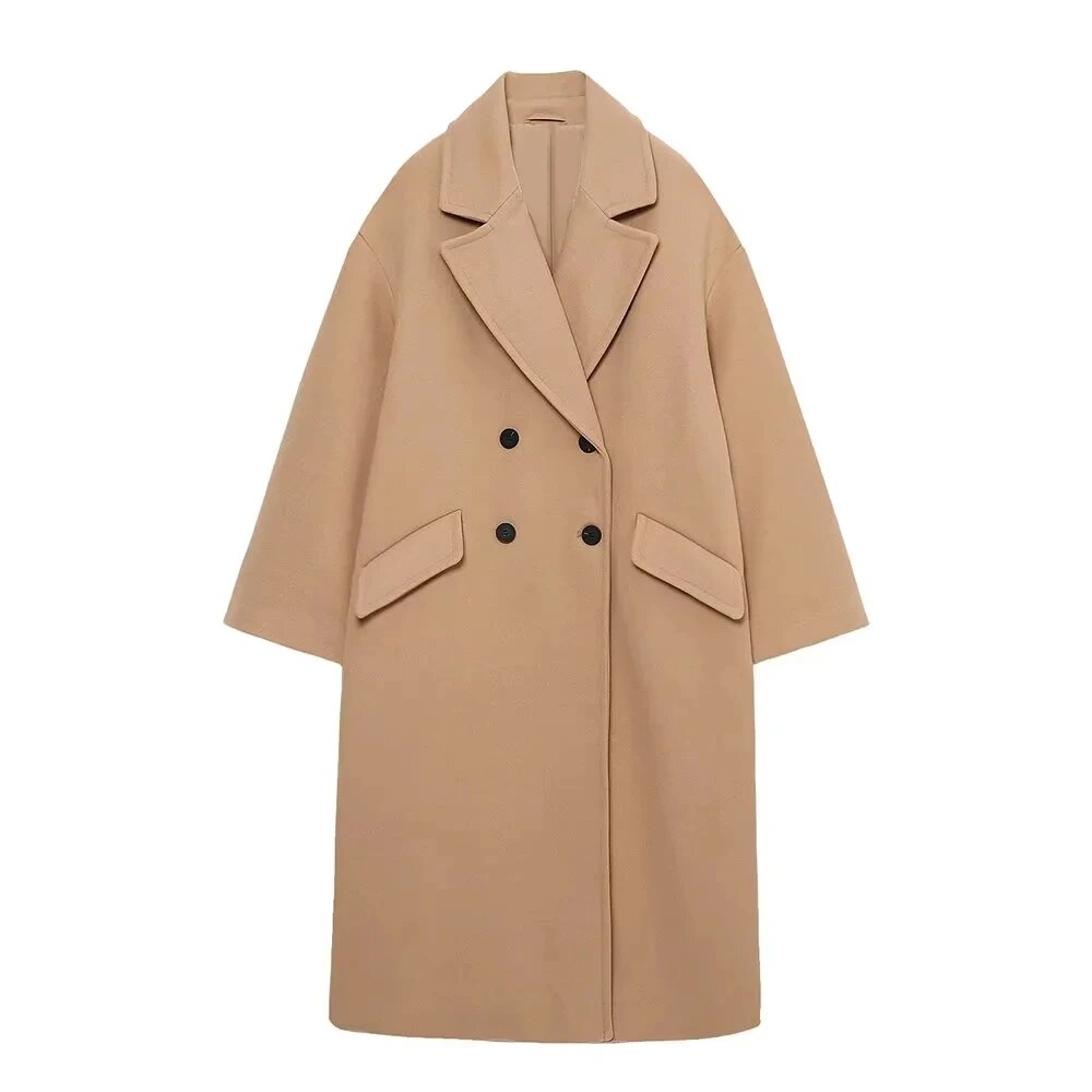 Autumn Winter Long Wool Blend Coat