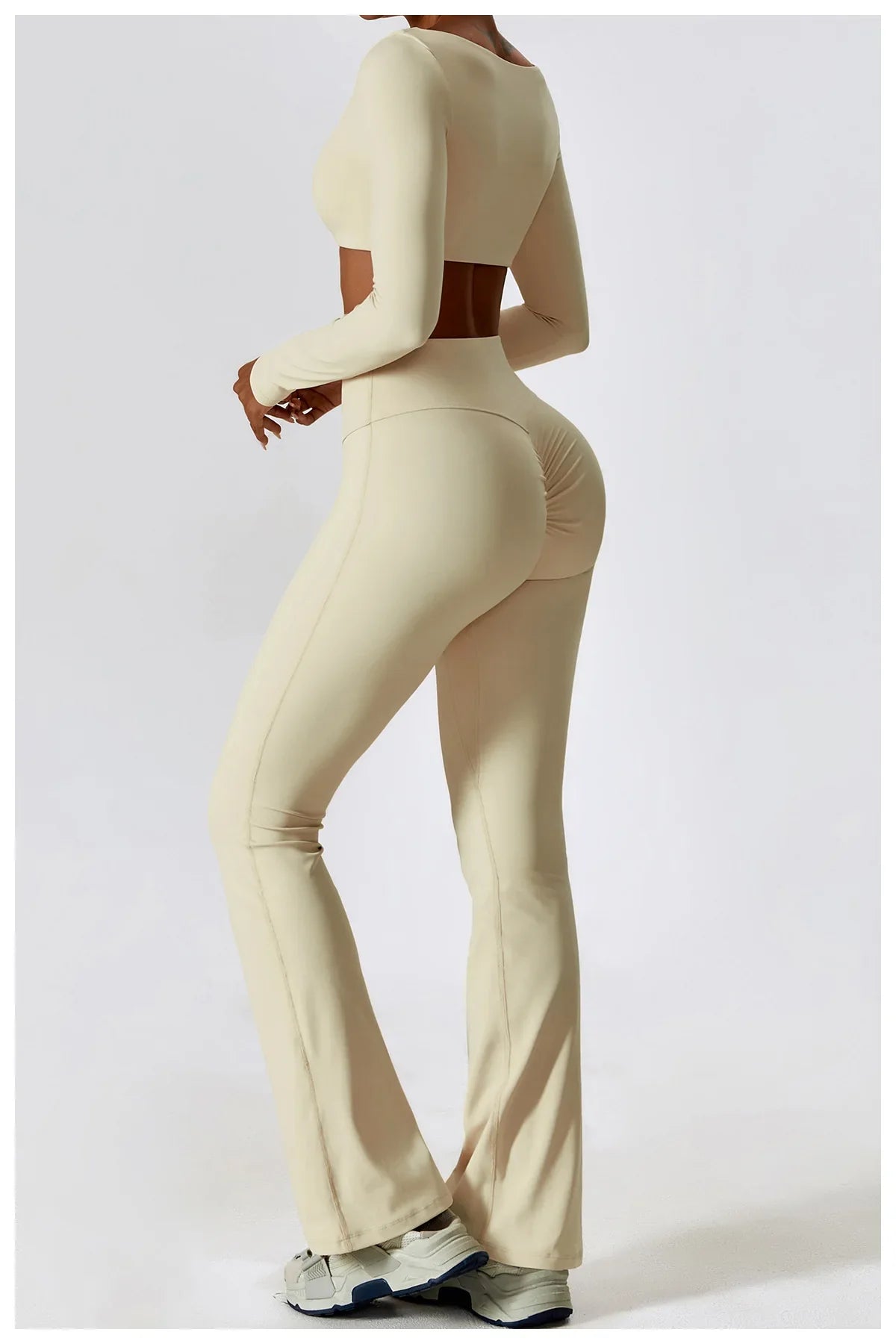 Flexi Flare Scrunch Leggings & Long Sleeve Crop Top Set