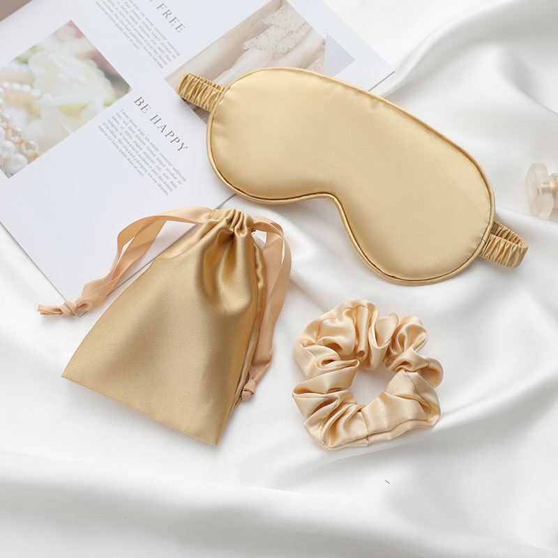 3Pcs Set Silk Sleep Eye Mask