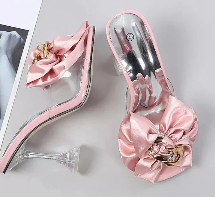 Butterfly-knot Clear Heels