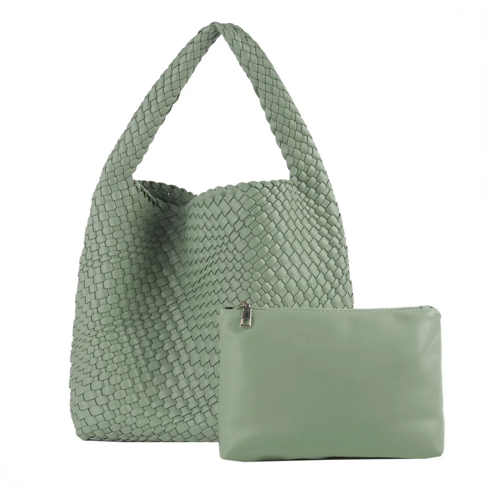 Luxe Yara Woven Large Tote Bag