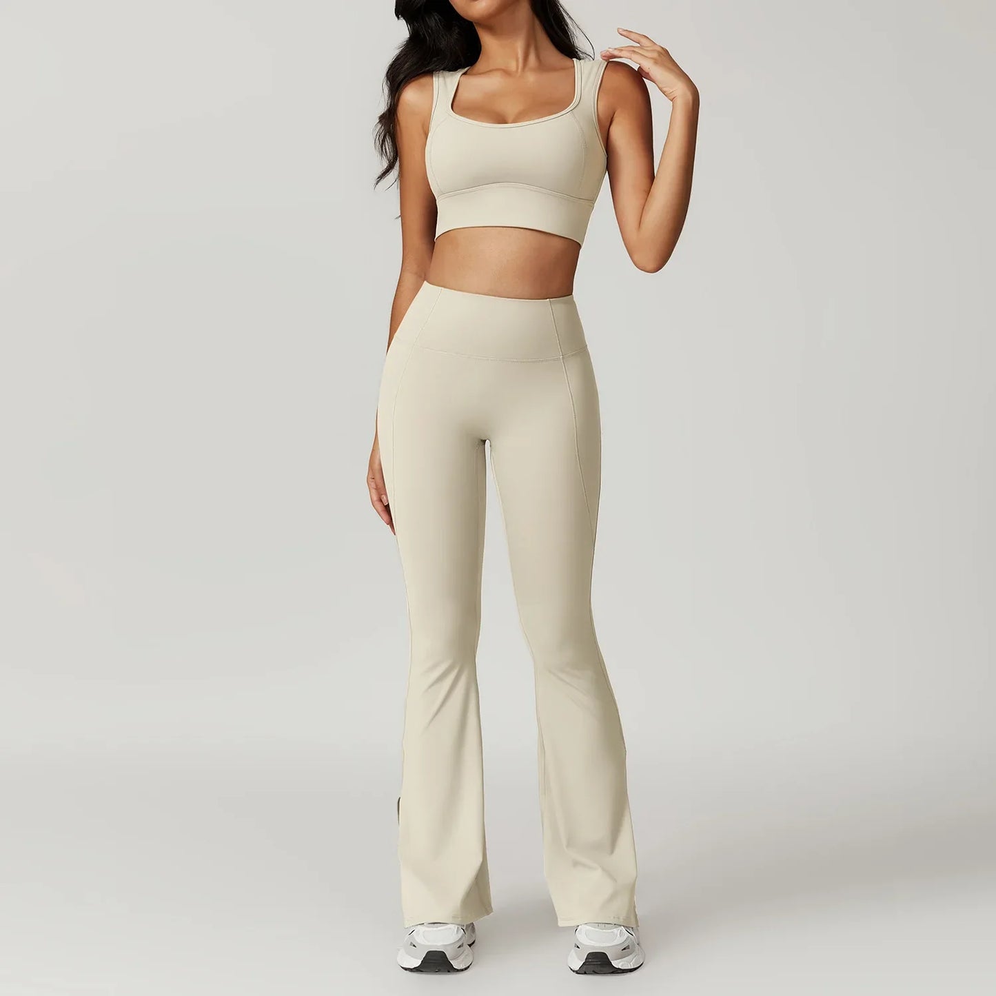 Flexi Crop Top & Flare Leggings Set