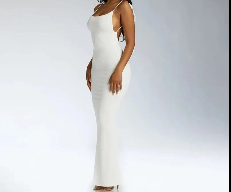 Halterneck Sleeveless Backless Maxi Dress