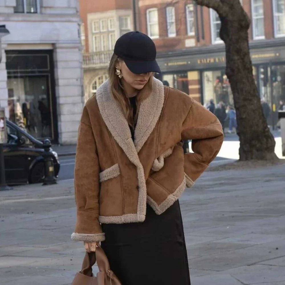 Casual Suede Oversize Jacket