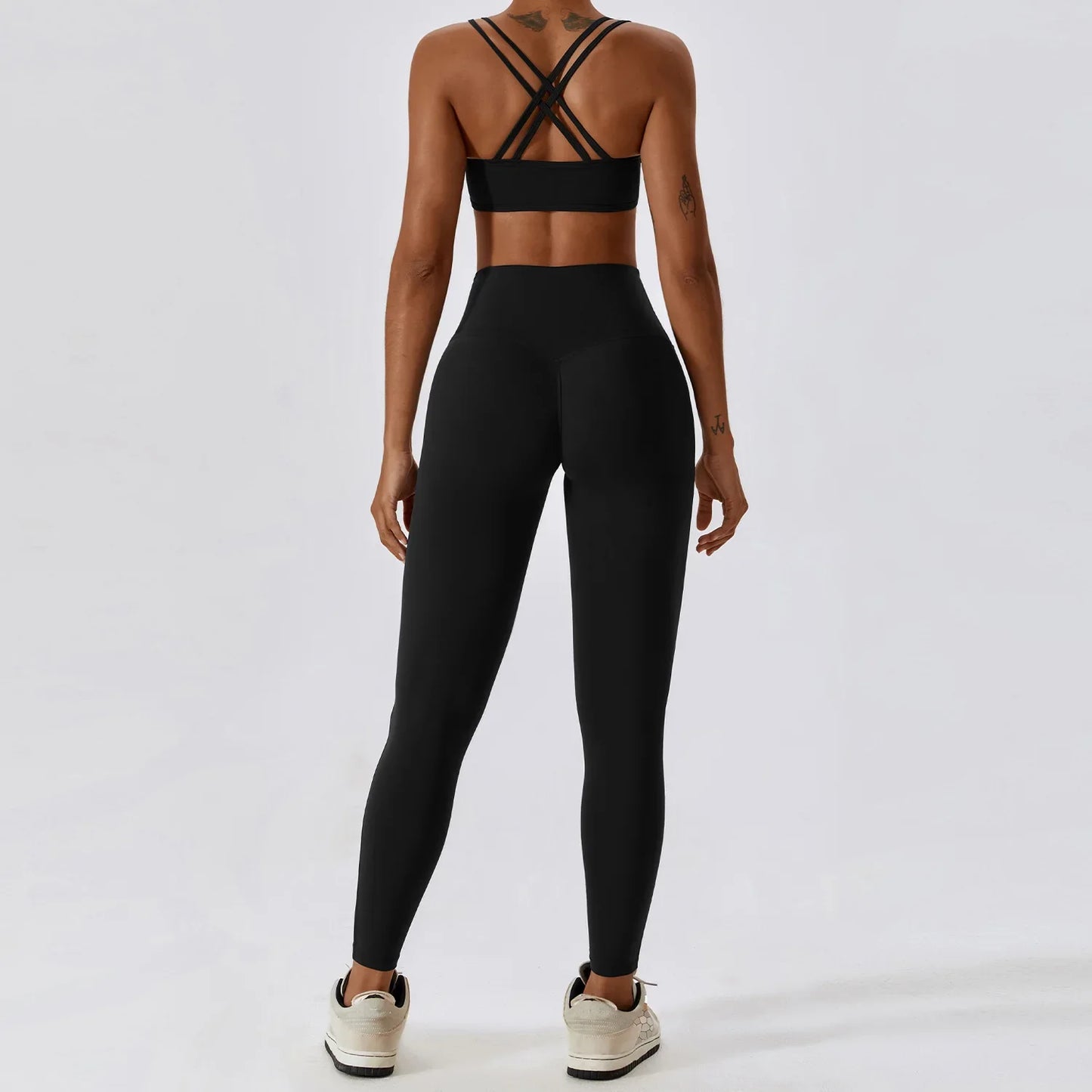 Flexi Leggings & Cross Back Sports Bra Set