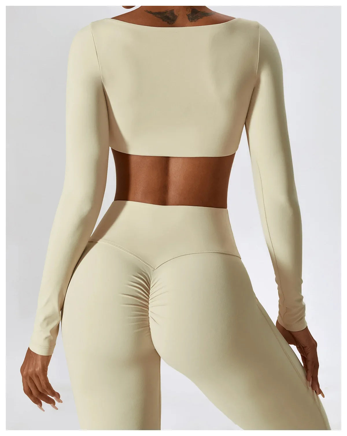 Flexi Flare Scrunch Leggings & Long Sleeve Crop Top Set