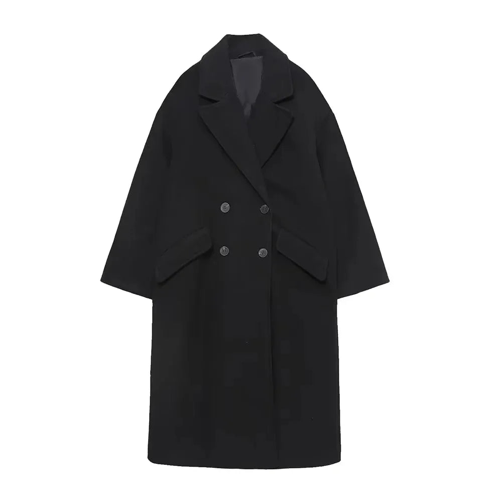 Autumn Winter Long Wool Blend Coat