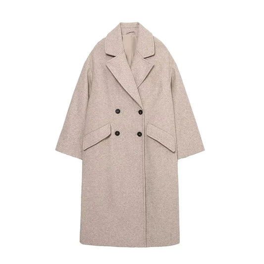 Autumn Winter Long Wool Blend Coat