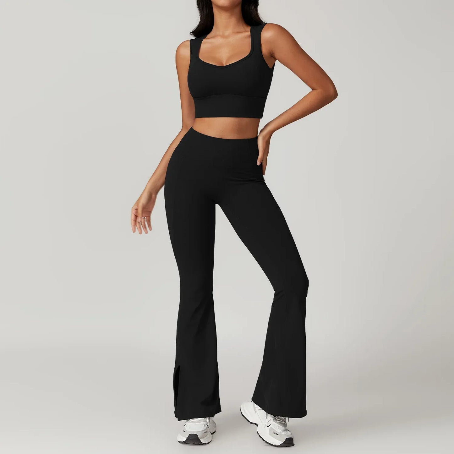 Flexi Crop Top & Flare Leggings Set