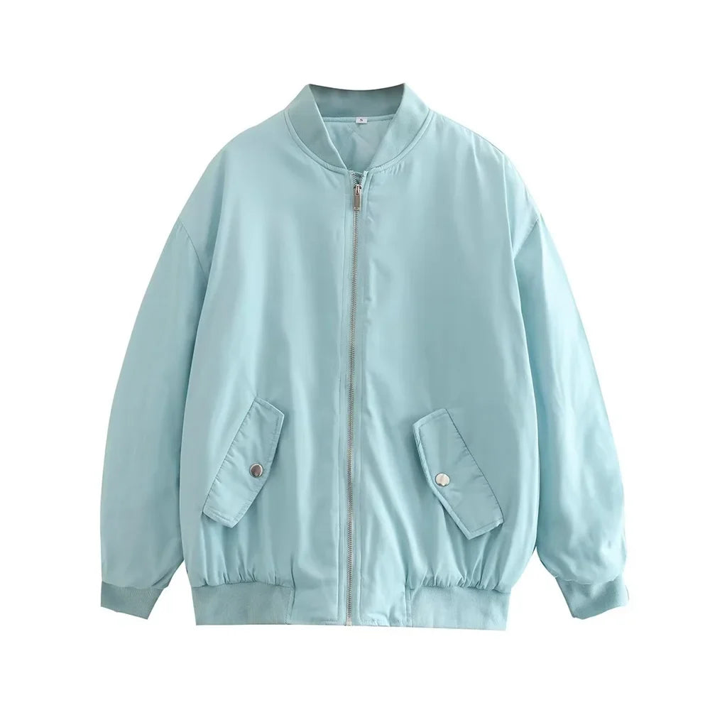 Vitoria Oversized Ruched Sleeve Bomber Jacket