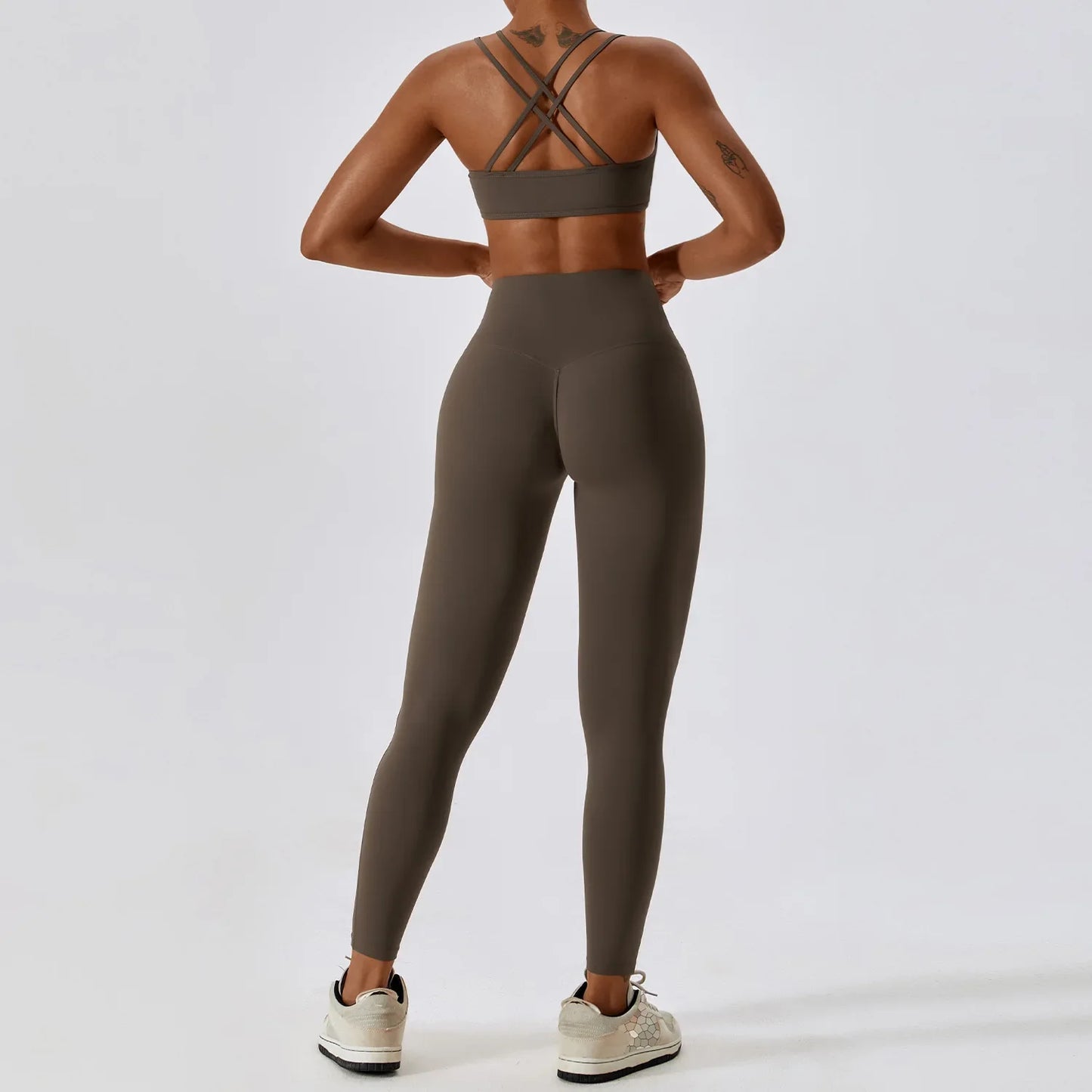 Flexi Leggings & Cross Back Sports Bra Set