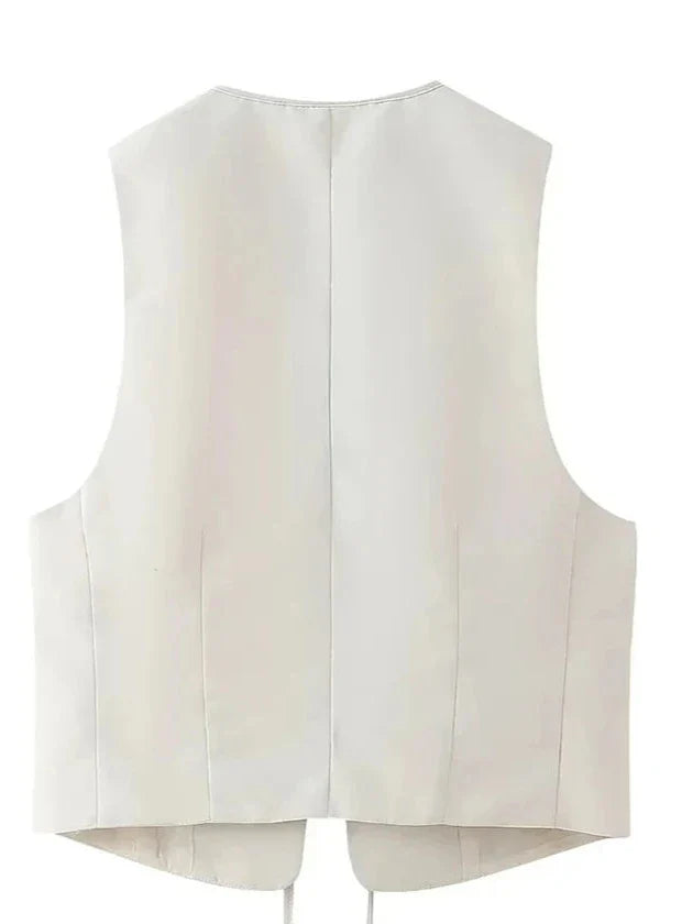 Bow Tie Sleeveless Vest Top