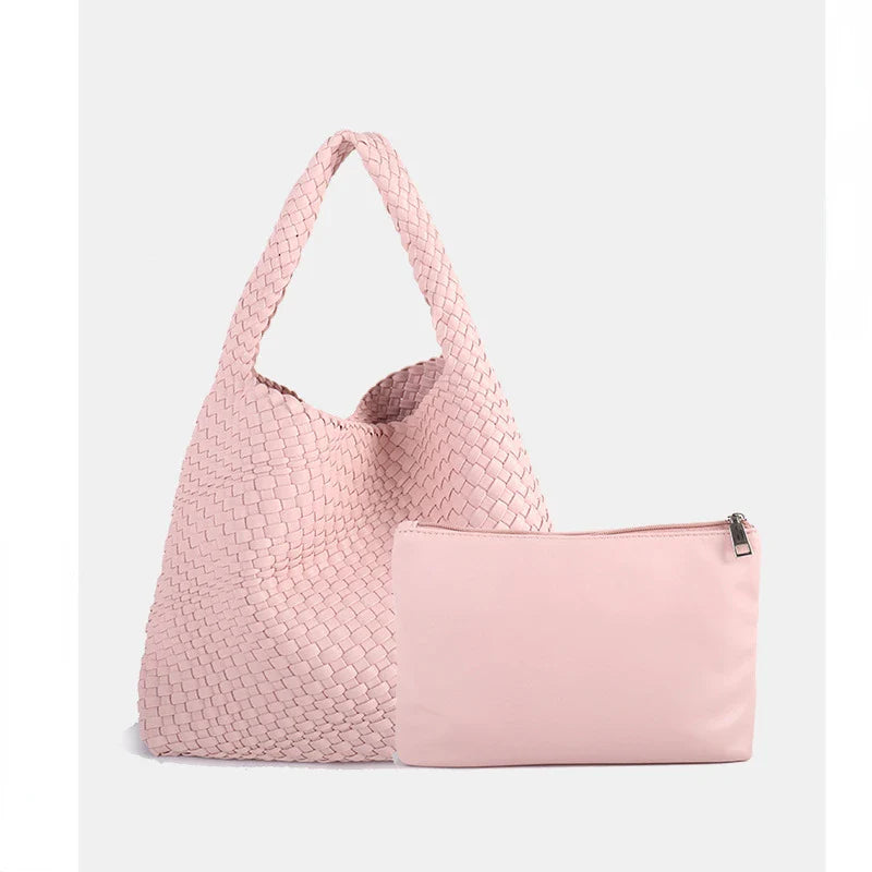 Luxe Yara Woven Large Tote Bag