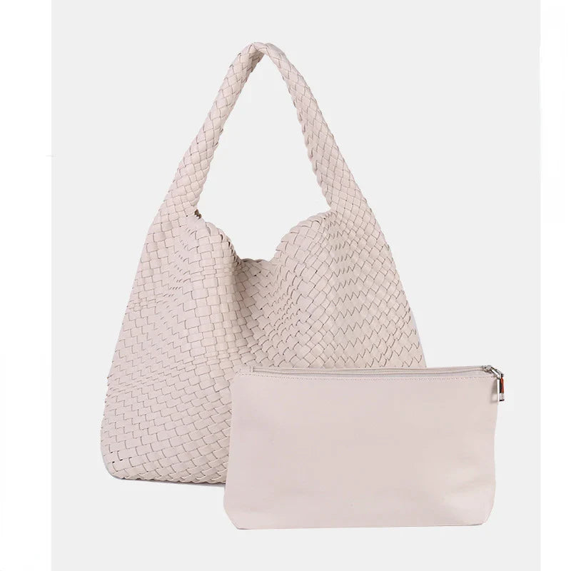 Luxe Yara Woven Large Tote Bag