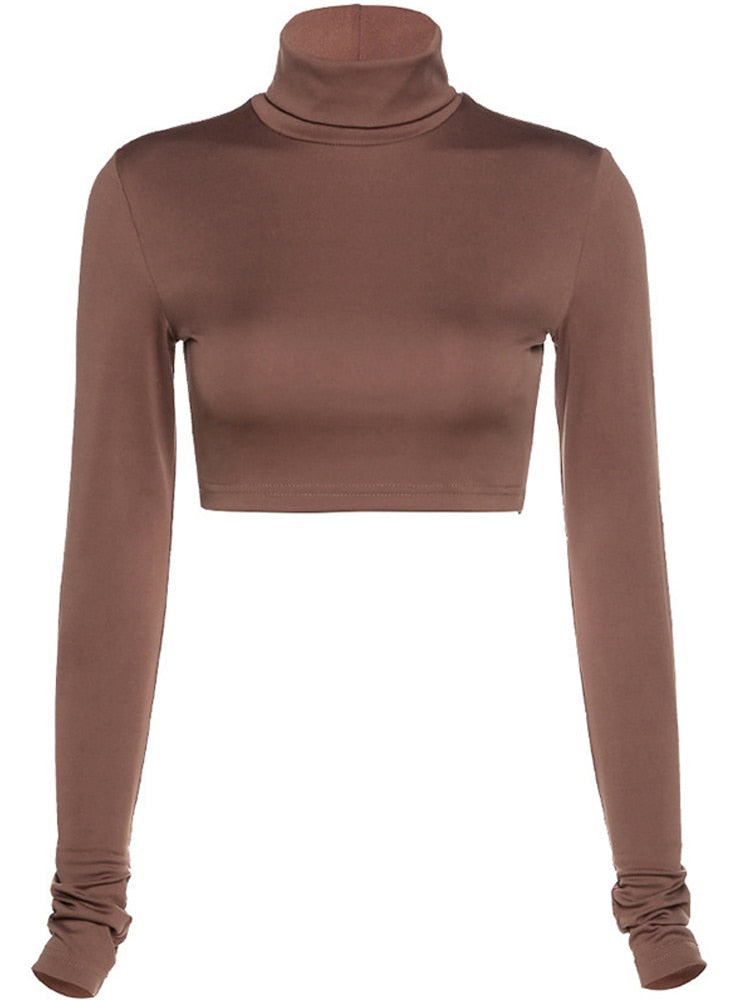 Essentials Turtleneck Crop Top