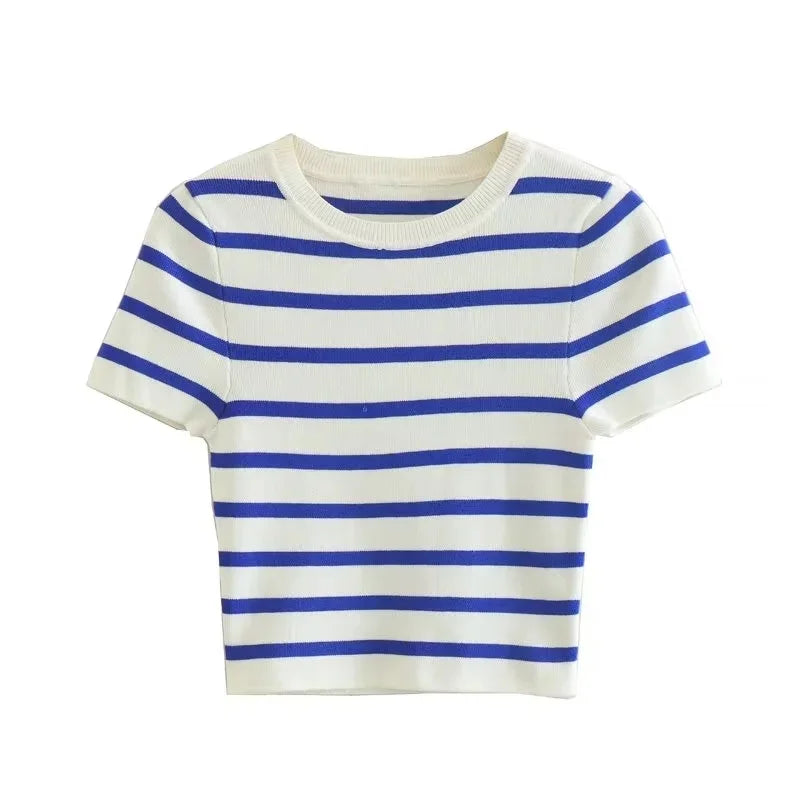 Basic Striped Knitted Top