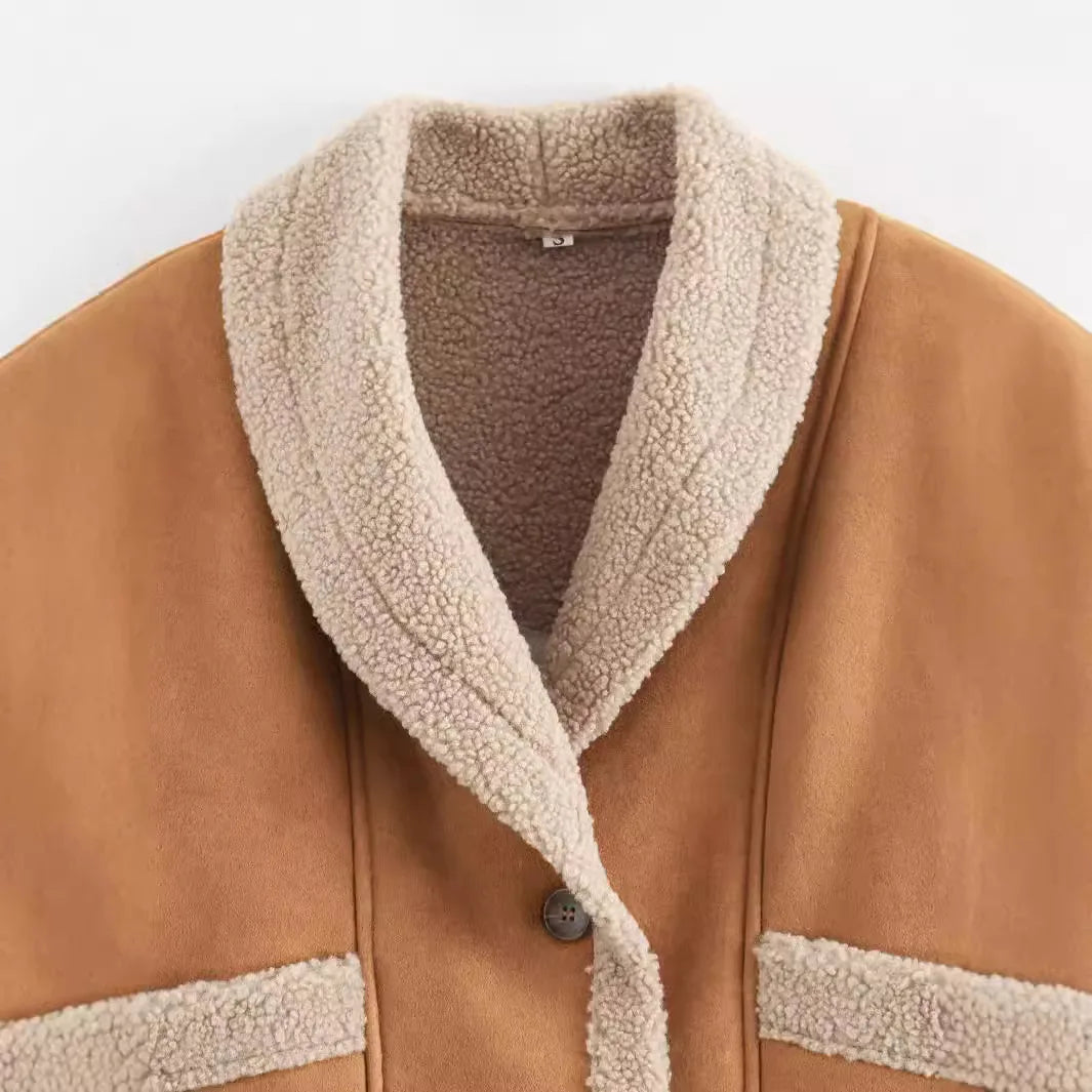 Casual Suede Oversize Jacket