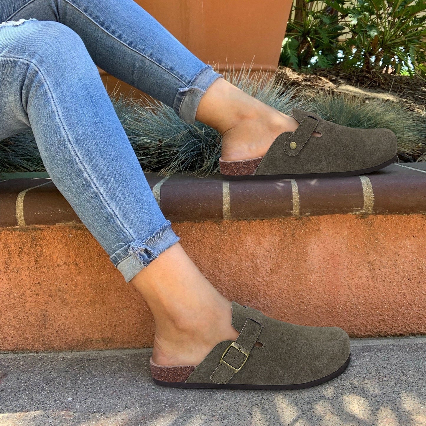 Suede Mule Slipper Clogs